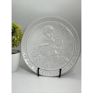 Frankoma 1986 Annual Christmas Plate “For Thee, I Play My Drum” Vtg Pottery Art